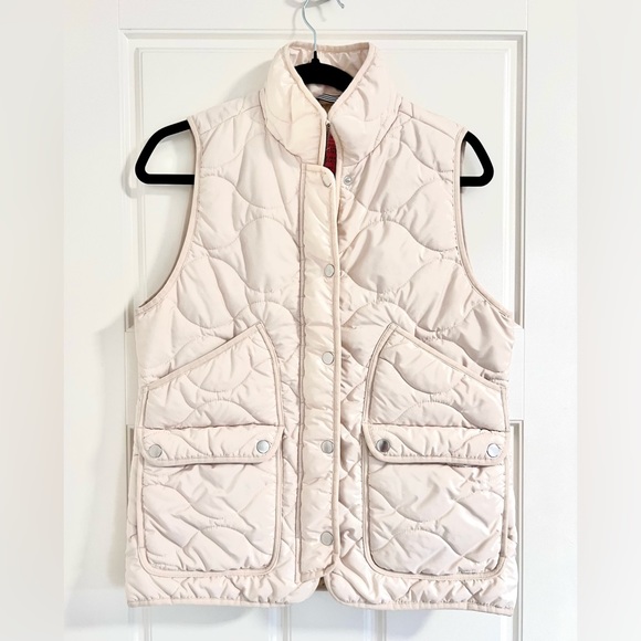 J. Crew Signature Puffer Vest in Cream - Size Small - Picture 2 of 14